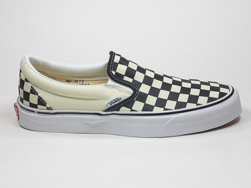 кеды слипоны Vans Black and White Checkerboard / White (101)