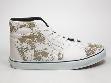 кеды  Vans Sk8-Hi LX (Lazer Skulls) White / Lt.Gum (115)
